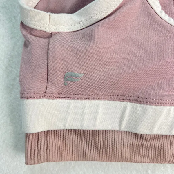 Fabletics Mauve Colorblock‎ Crossover Mesh Sports Bra Womens Small Yoga Running - Image 4