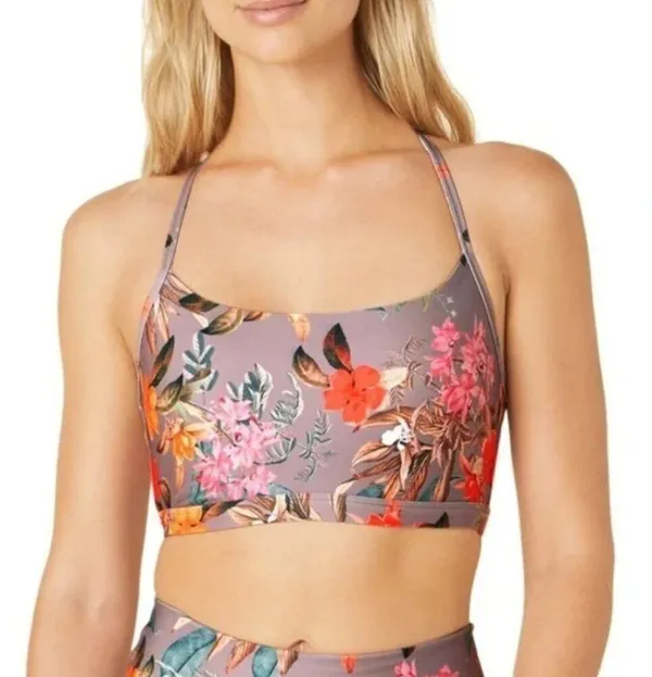 NWT Beyond Yoga Luxe Floral Print T-Back Sports Bra Small - Image 2