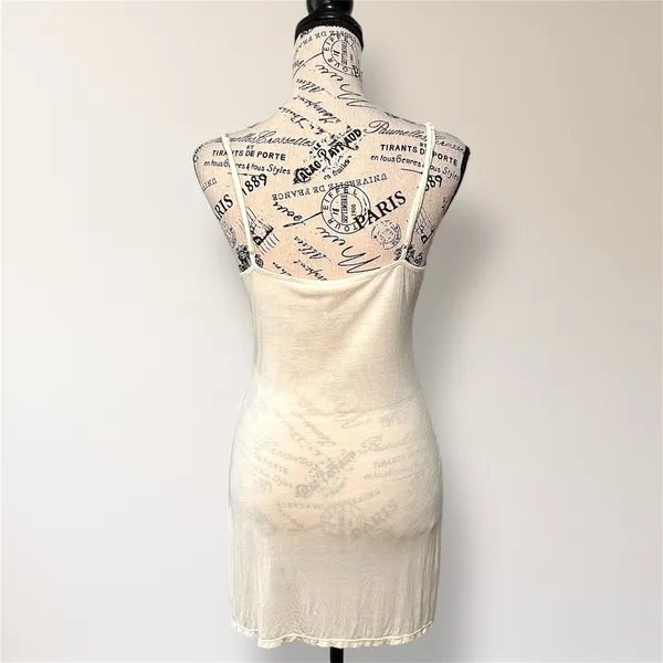 Free People Ivory Miles of Lace Mini Dress Sleeveless Boho Spring Wedding Guest‎ - Image 8
