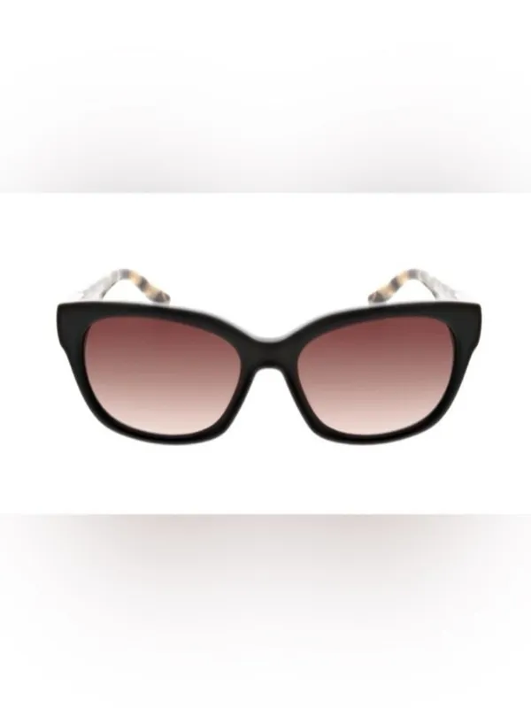 Oscar de la Renta Black Frame Sunglasses with Brown Gradient Lenses - Image 2