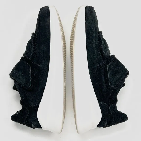 UGG Ashby Spill Seam Trainer Black Suede Laceless Chunky Platform Sneakers 9 - Image 3