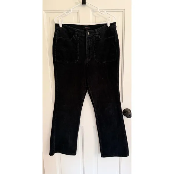 Quince Organic Stretch Corduroy Flare Pants Black Size 8‎ - Image 3