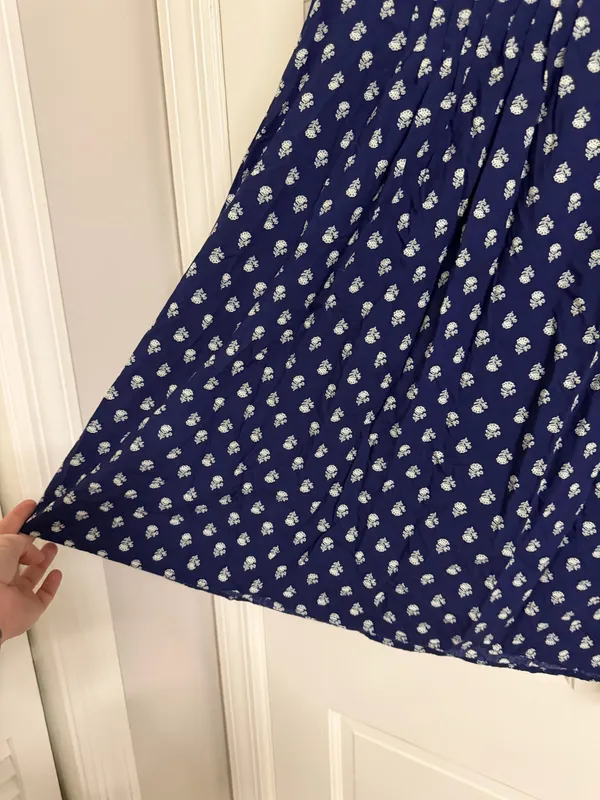 Old navy shirt dress blue floral small - Image 5