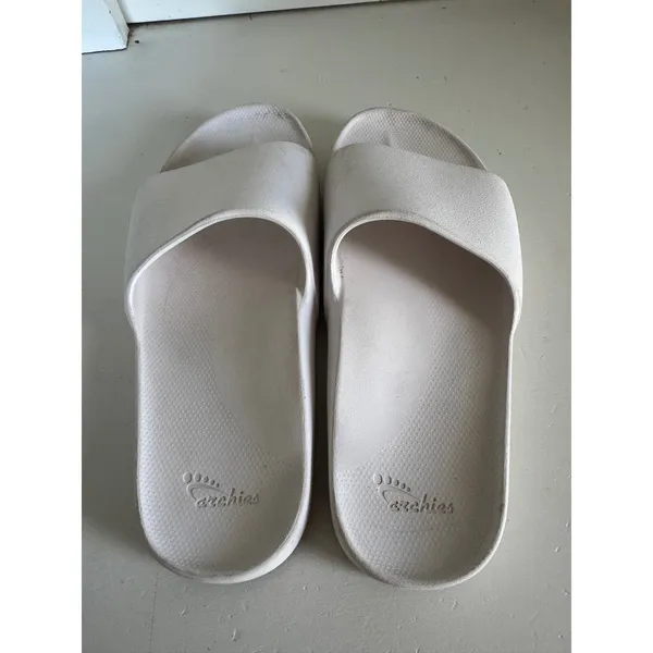 Archies‎ white support slides size women's 12 / men's 11 - Image 8