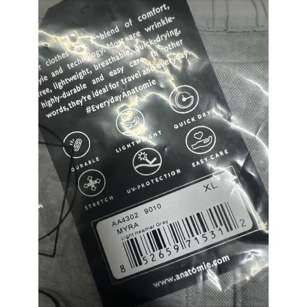 NWT Anatomie Myra Gray Pull On Skort Size XL Athletic Skirt - Image 9
