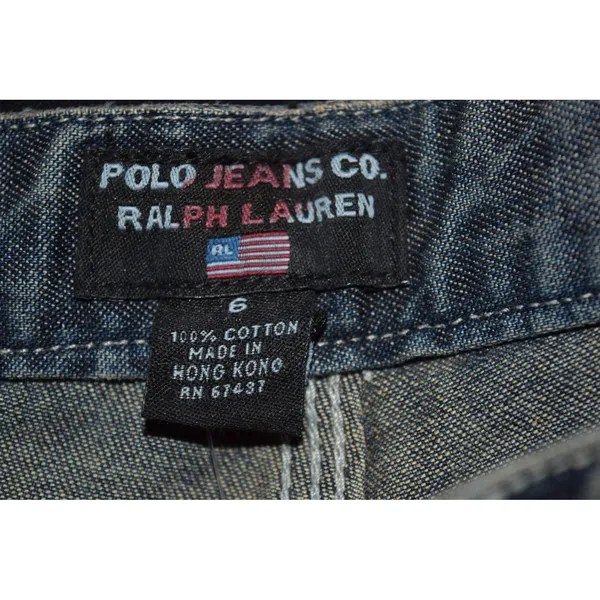 Polo Jeans Co Ralph Lauren Carpenter Pants Womens 6 Blue NEW Wide Leg Utility - Image 7