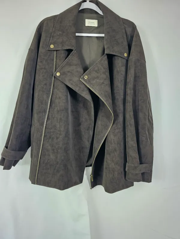 DISSH Oakland oversized jacket in chocolate size 6 - Image 2