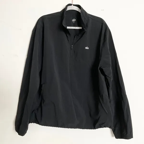 Alo Yoga Light Weight Takeaway Track Pullover Black M - Image 5