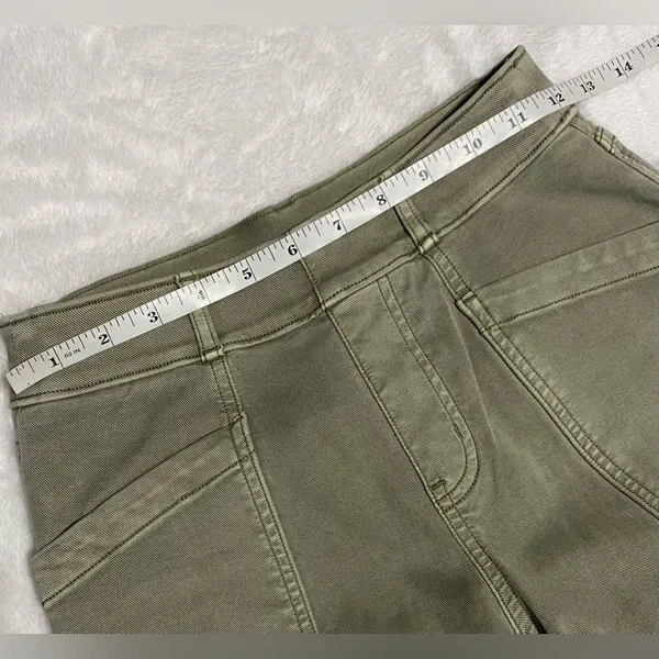 SPANX Stretch Twill Straight Leg Pants Olive Oil Green Size XS - Image 12