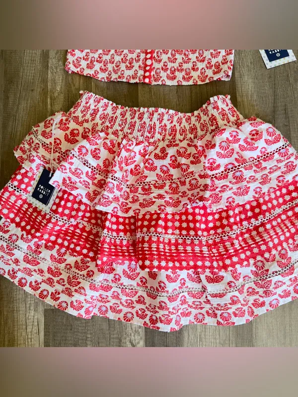 Roller Rabbit x Target Women's Floral Smocked Peplum Tank Top and skirt - Image 3