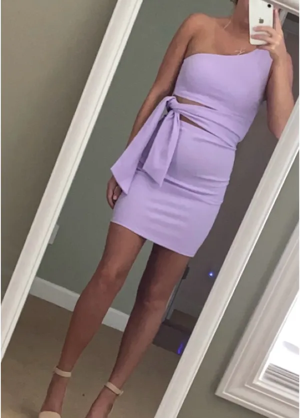 These Three Boutique Dress cut out side tie black - Image 2
