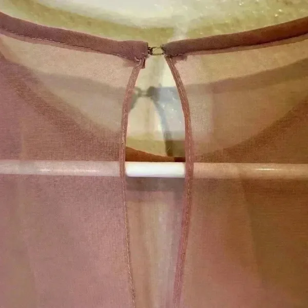 Vintage Jack Bryan Pink Sheer Beaded‎ Top Size M - Image 9