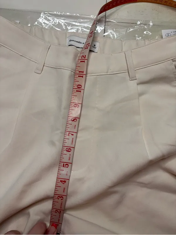 Abercrombie & Fitch Cream Dress Pants Trousers Size Medium New Career Office - Image 4