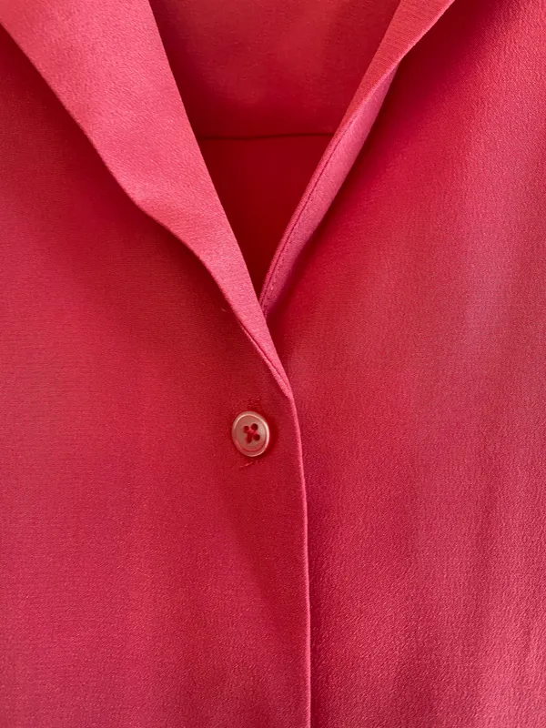Silk Short Sleeve Blouse - Image 12