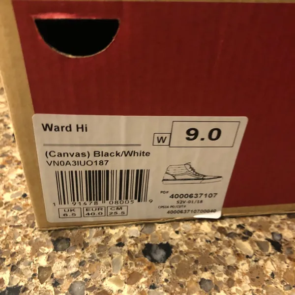 Women’s Vans Ward Hi - black & white - Image 7