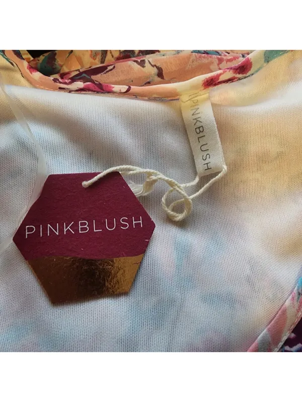 NWT Pinkblush Floral Print Long Sleeve V-Neck Dress (S) - Image 5