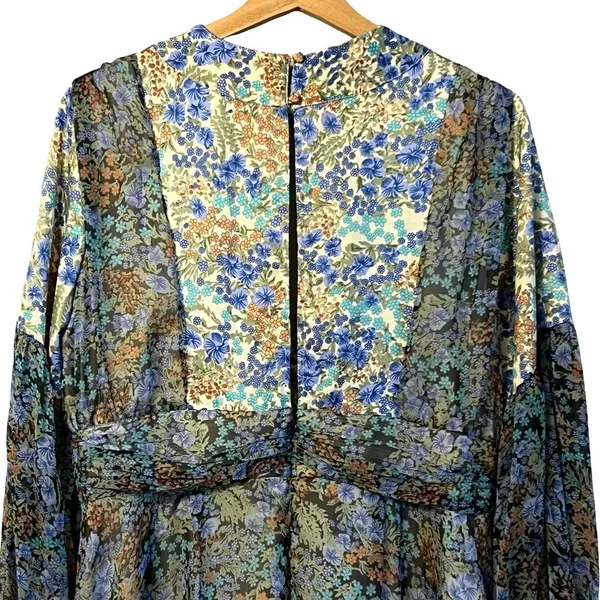 Asos Womens Fairy Boho Maxi Dress Size 12 Hippie Festival Cottage Ditsy Floral - Image 5