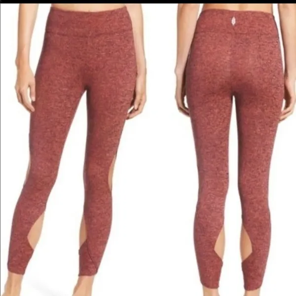Free People movement coral cut out leggings NWT - Image 2