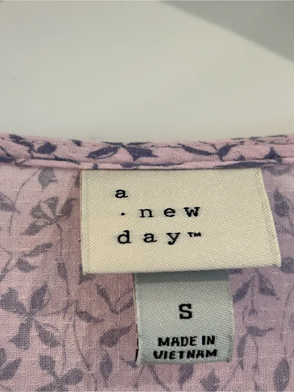 A New Day Lilac Floral Tiered Midi Dress Size S - Image 8
