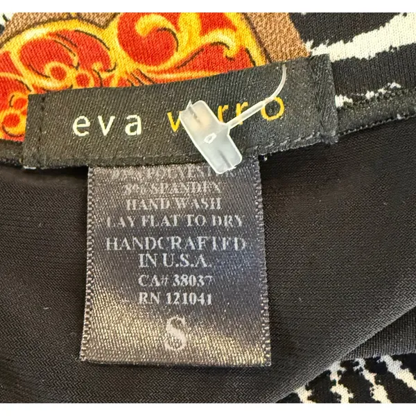 Eva Varro Womens S‎ Black Zebra Tunic Blouse Long Sleeve Bee Ladybug Career Chic - Image 4