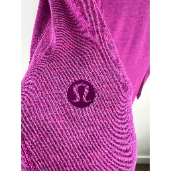 Lululemon Purple Long Sleeve Top Thumb Holes Athletic Shirt Love Scoop? Hot Pink - Image 7