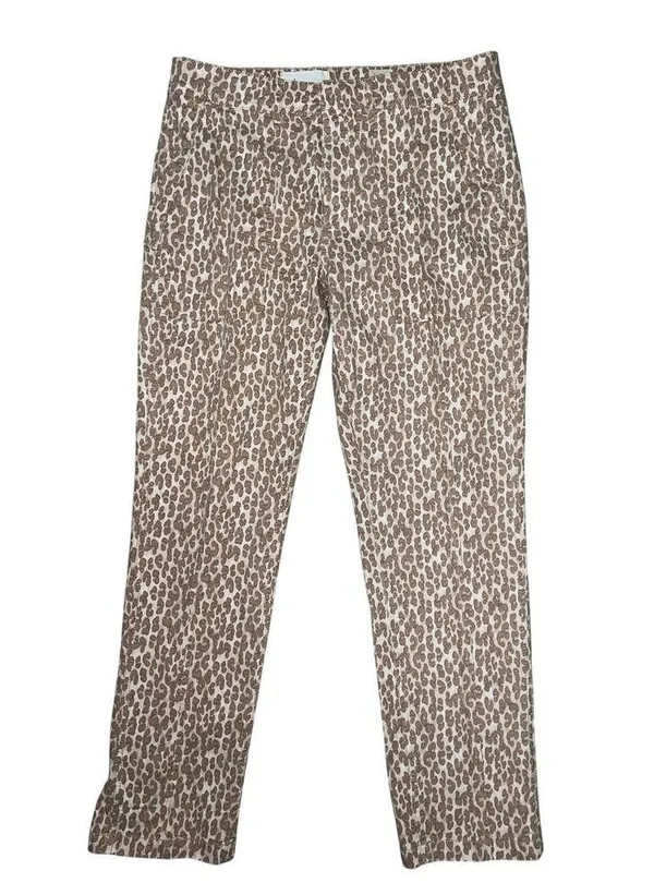 Anthropologie Pants the Wanderer Leopard Print Utility Beige Straight size 29 - Image 2