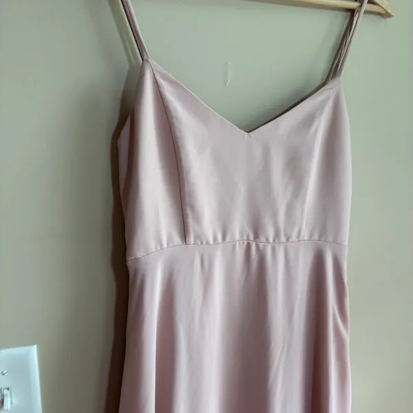 Show me your mumu pink blush v-neck maxi dress side zip women's size small flowy - Image 2
