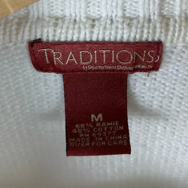 Traditions Medium Ramie Cotton Embroidered Winter Snow Skiing Ice Skate Jacket - Image 6