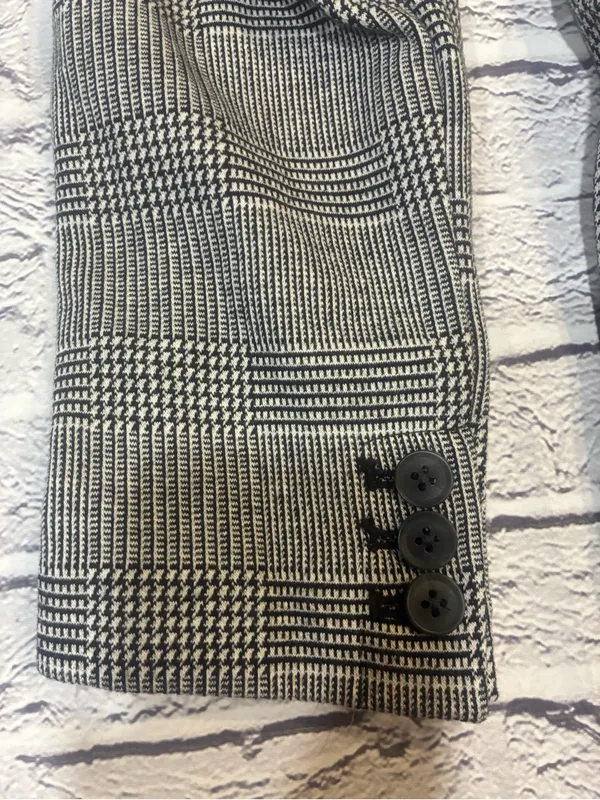 NWOT Old Navy Gray Glen Plaid‎ Open-Front Blazer - Image 5