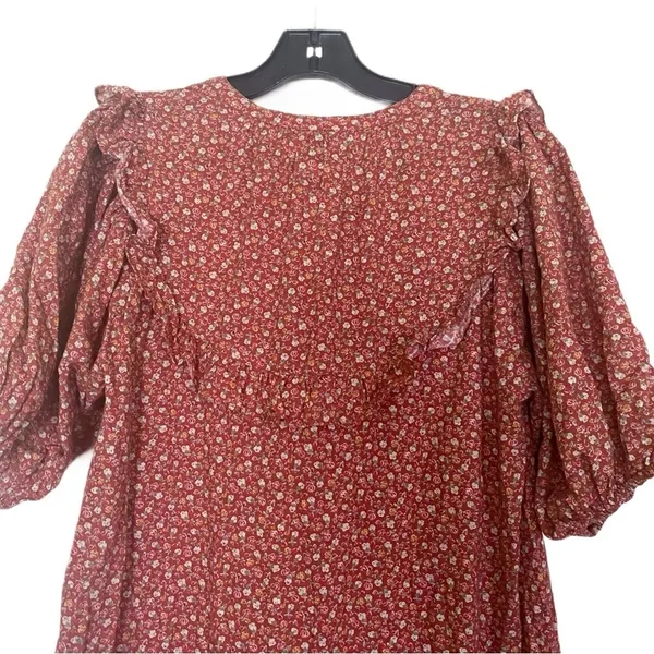 Christy Dawn Dress Emilia‎ Floral Midi Cotton Rooibos Harvest S EUC - Image 7