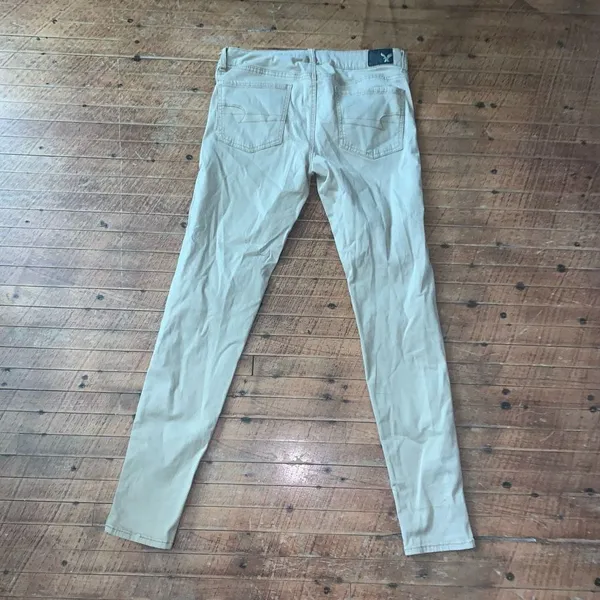 American Eagle tan 8 long stretchy normcore jeggings - Image 3