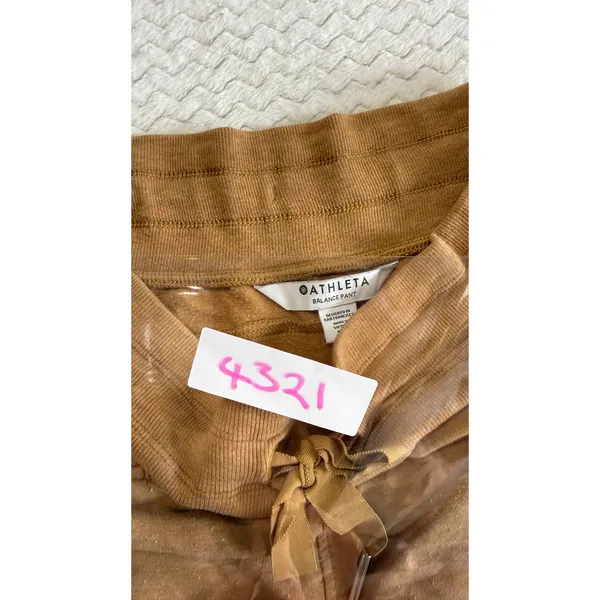 Athleta Balance Pant Wide Leg Camel Brown Drawstring Lounge Pants MT Tall - Image 7