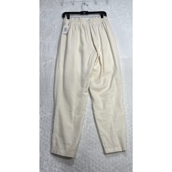 A New Day Pull-On Pants Cream Boho Coastal Resortwear Minimalist Vacation Size M - Image 2