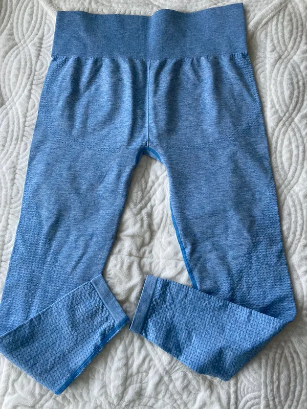 Gymshark Blue Marl Vital Seamless Leggings - Image 3