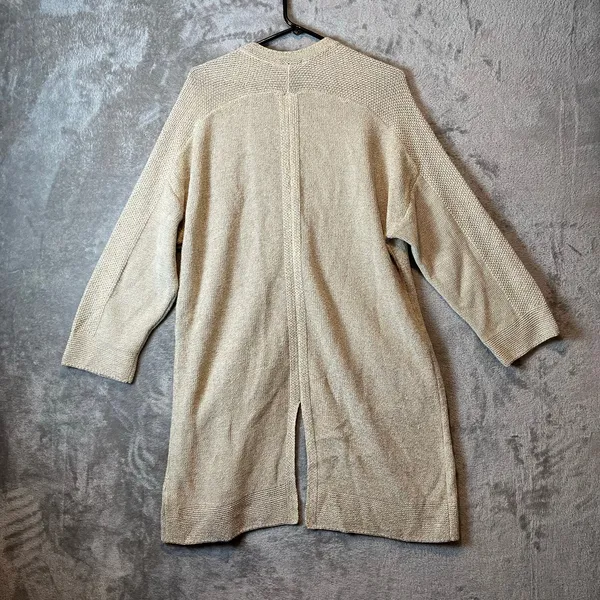 Pas De Calais Cozy Minimalist Knit Cardigan Neutral Beige Cardigan‎ XS Oversized - Image 4