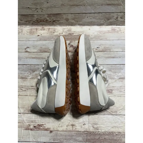 Steve Madden Kendrix Athetic-Fit Jogger Sneakers Women's SZ 11 Silver Taupe NWT - Image 6