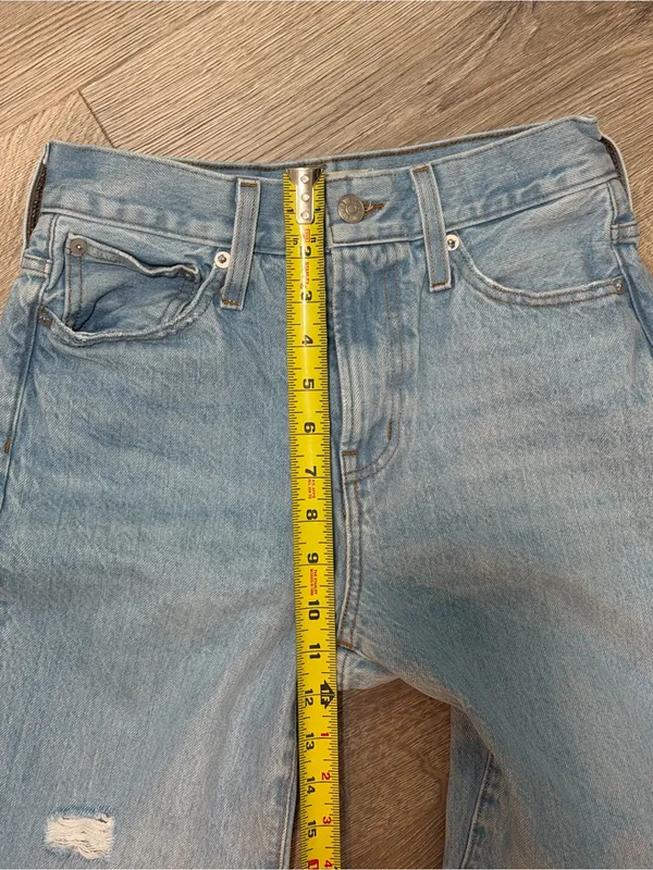 Madewell Perfect Vintage Jeans 25 Light Wash Distressed High Rise - Image 6