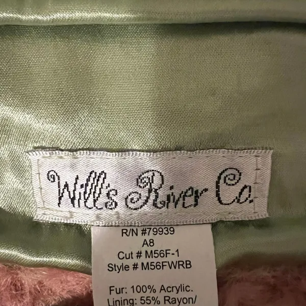 Wills River Co Faux Fur Bow Clutch Wristlet Bag Pink Green Coquette Size OS - Image 7