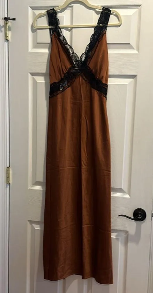 Abercrombie & Fitch satin slip midi dress - Image 5