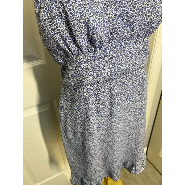 Abercrombie & Fitch Blue Dainty Floral Mini Dress Babydoll Fairy Cottagecore - Image 4