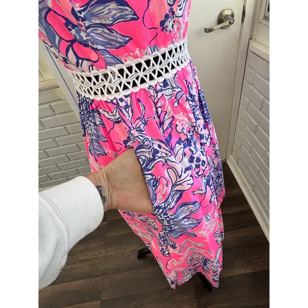 Lilly Pulitzer Alivia‎ Eyelet Fit and Flare Dress 2 coastal resortwear vacaton - Image 4