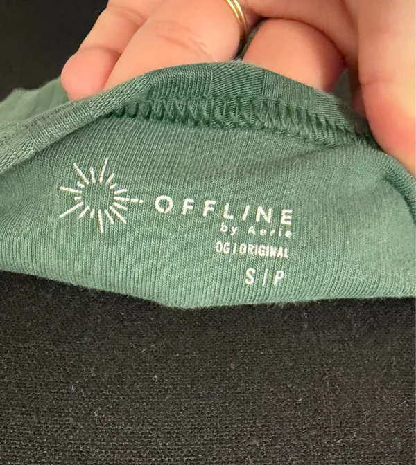 Sage green offline by aerie top - Image 3