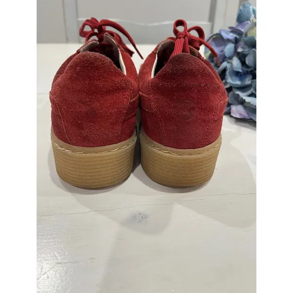 Post Xchange Suede‎ Sneakers Casual Shoes Gum Soles Red Size 38 - Image 3
