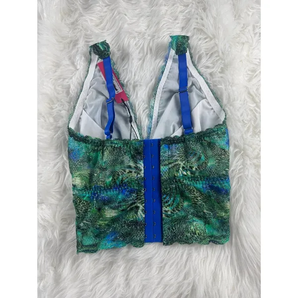 Cosabella Printed Curvy Plunge Longline Bralette Nirvana Size XS - Image 8