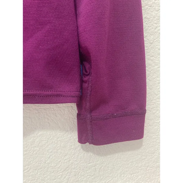 Vintage 90's Patgonia Capilene Active Layer Hiking Outdoors Magenta Zip Sweater - Image 4