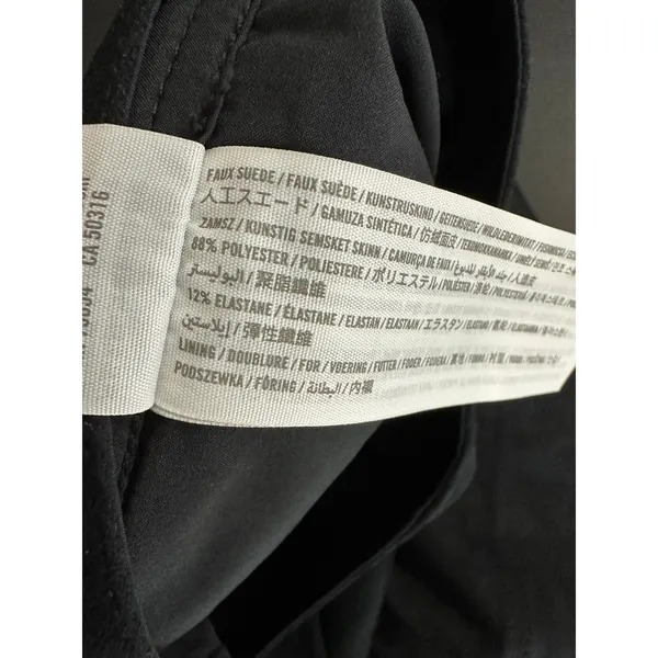 Abercrombie Skirt Women S Black Faux‎ Suede Button Front Mini - Image 4