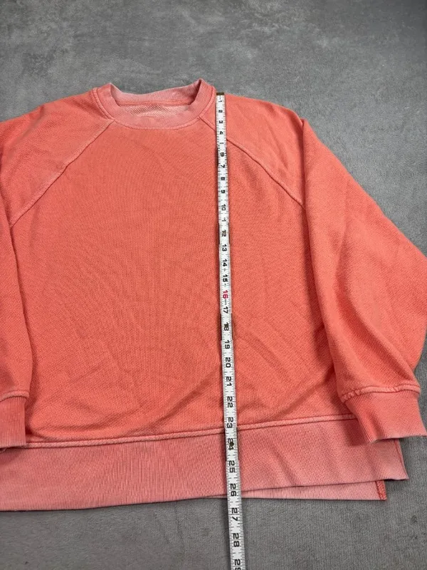 Aerie Sweatshirt Womens S Orange Long Sleeve Travel Lounging Crewneck Pullover - Image 4