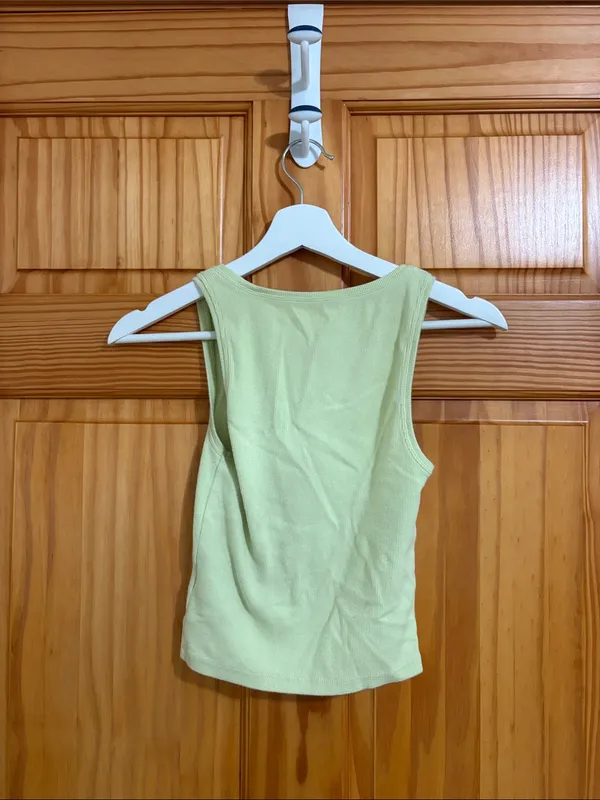 American Eagle Size XS Green Ribbed Tank Top - Image 4
