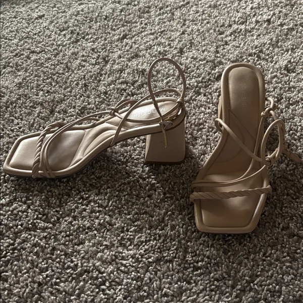 Marc Fisher Nude Strappy Heels - Image 2
