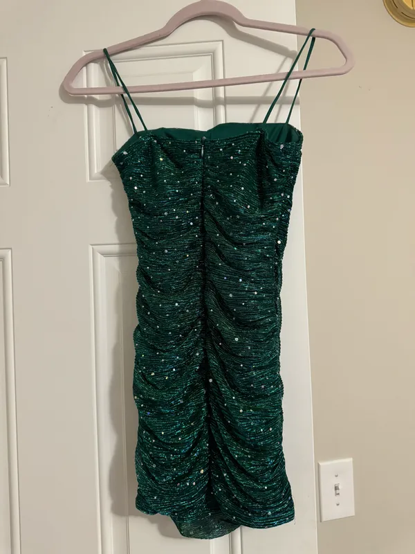 Flirty Vibes Teal Sparkly Bodycon Dress (Lulu’s) - Image 2